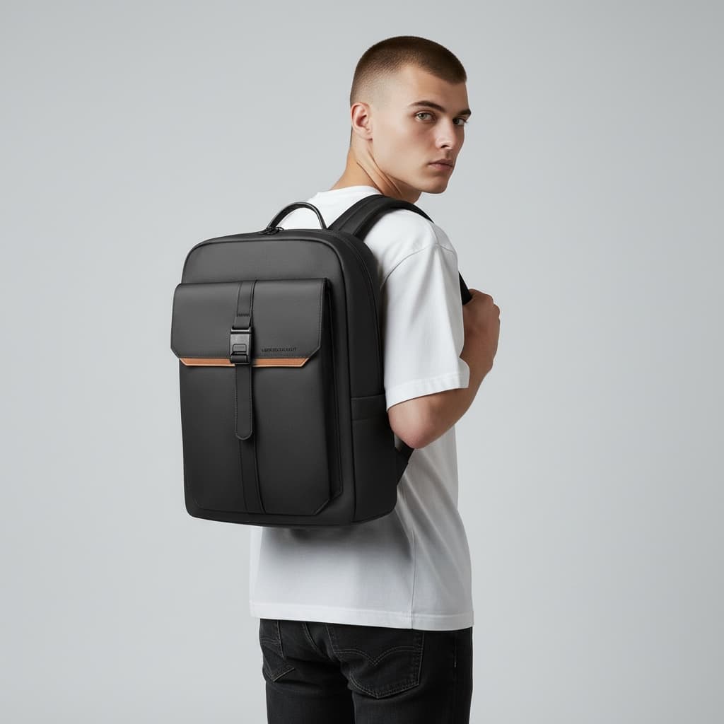 Sac à Dos Homme Imperméable – Étanche, Grande Capacité, Confort Quotidien, Style Moderne